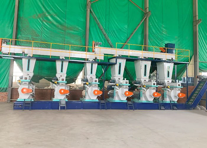 Sawdust pellet line